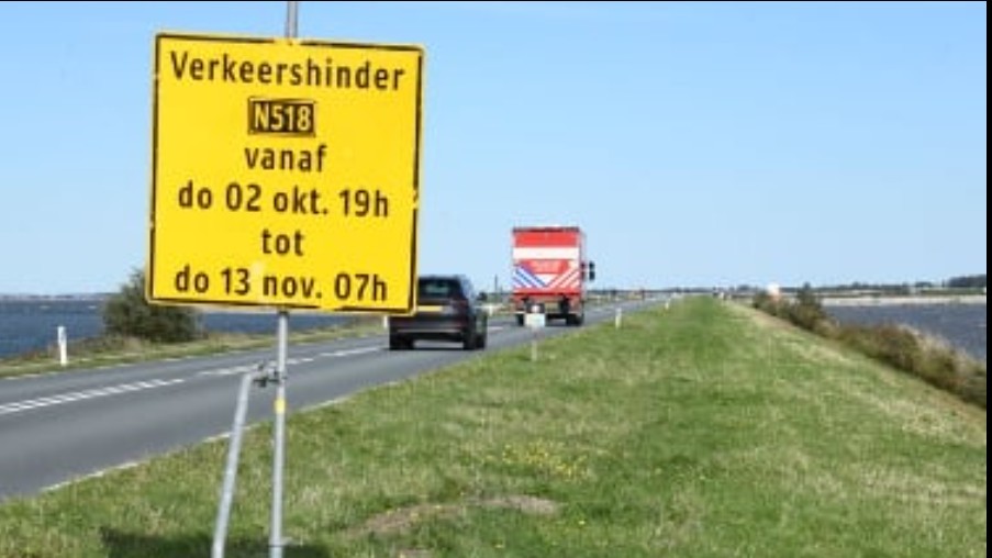 Werkzaamheden N518 (ma 27 okt t/m zo 2 nov)